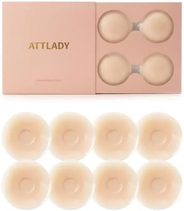 nipple covers for women 4 pairs sticky silicone reusable pasties no show